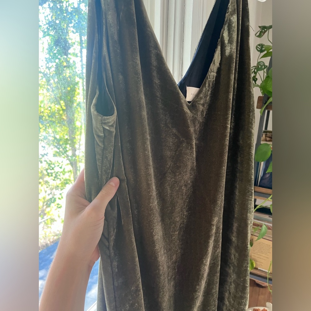 Green Velvet Dress